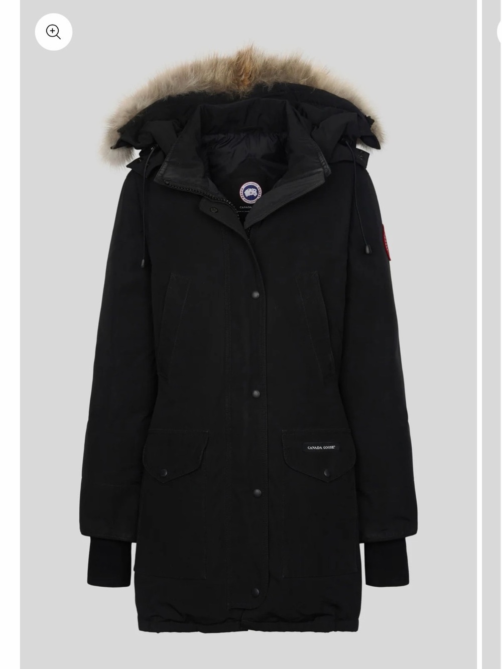 Canada Goose Women's Black Parka with Fur-Trim Hood AUTHENTIC